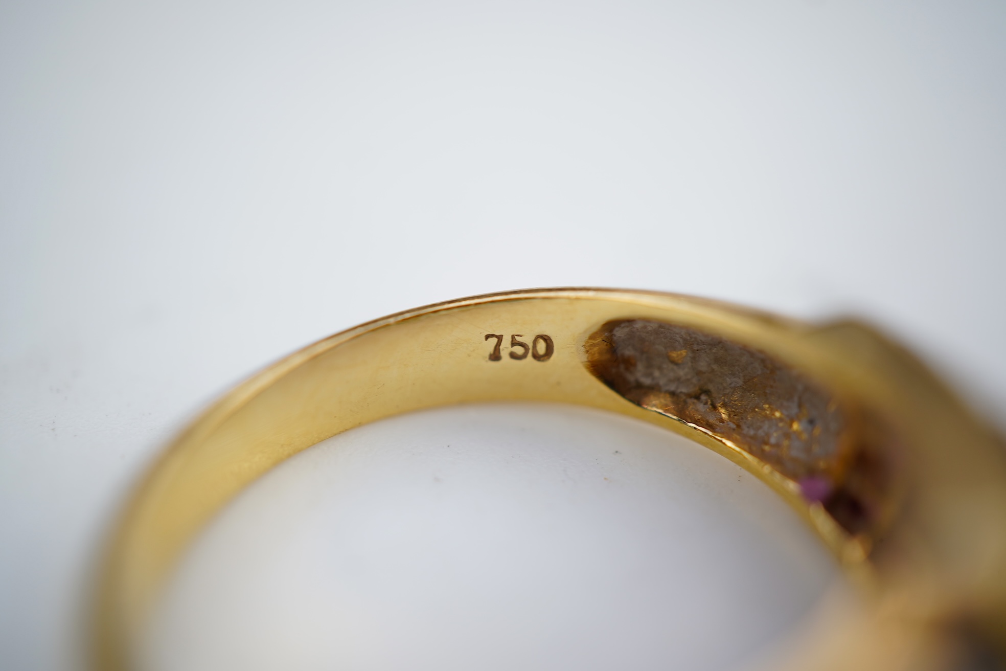 A ruby and diamond ring